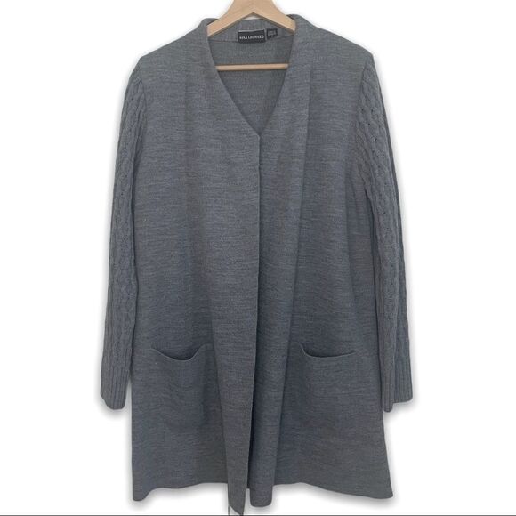 Nina Leonard 100% Acrylic Knitted Long Cardigan - Picture 1 of 9